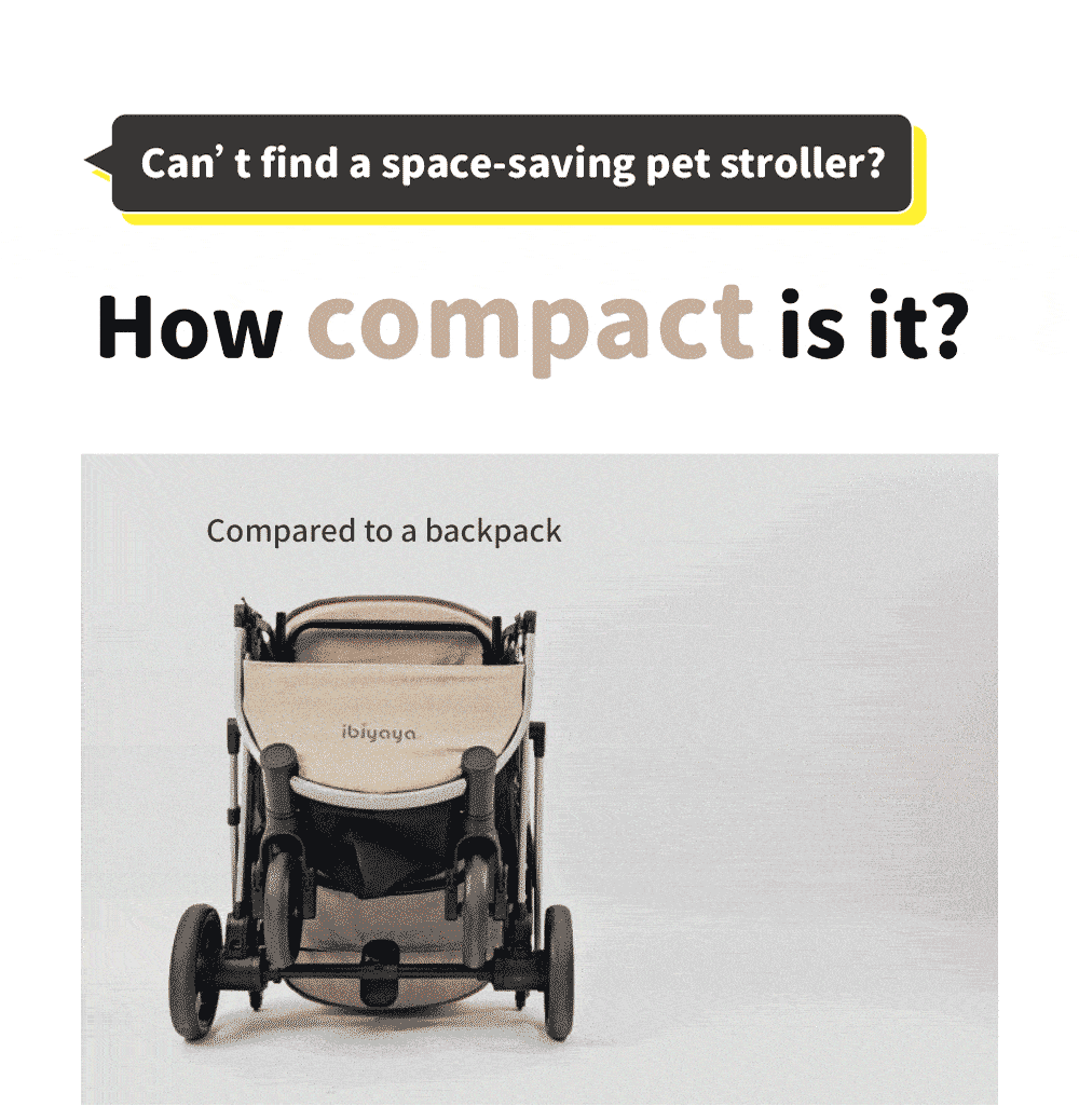 Ibiyaya Speedy Fold Pet Buggy Evolution - NEW & IMPROVED Pet Stroller Up to 20Kg