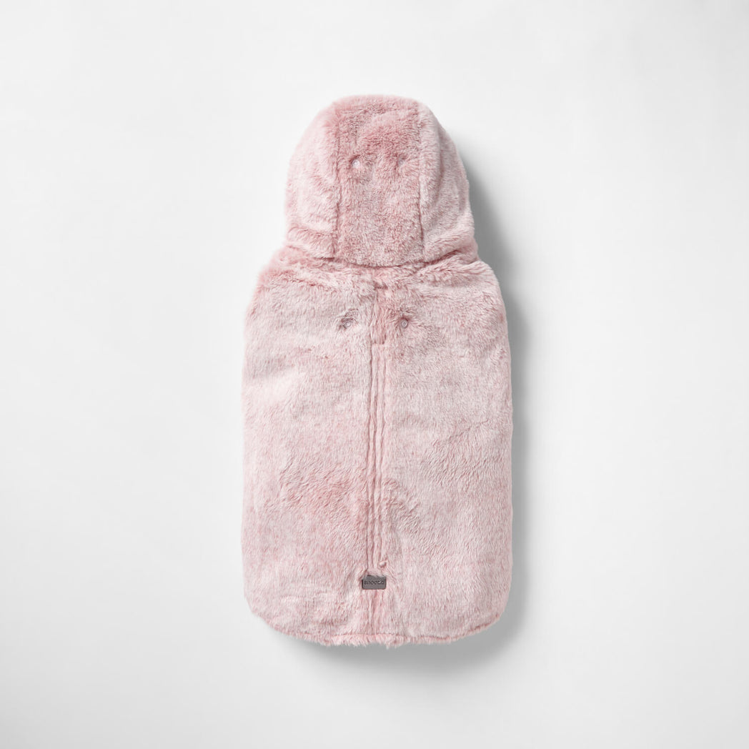 Snooza Wear Pink Faux Fur Dog Coat with Hood