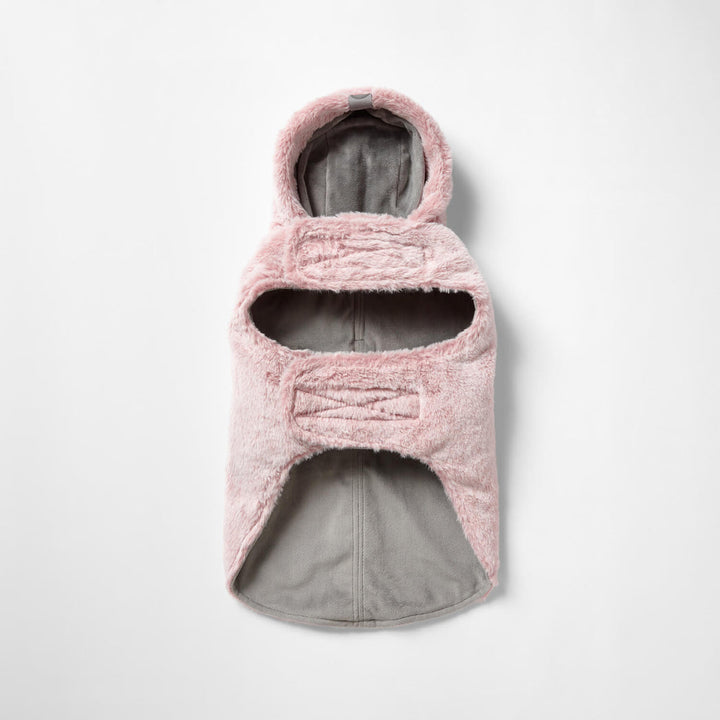 Snooza Wear Pink Faux Fur Dog Coat with Hood