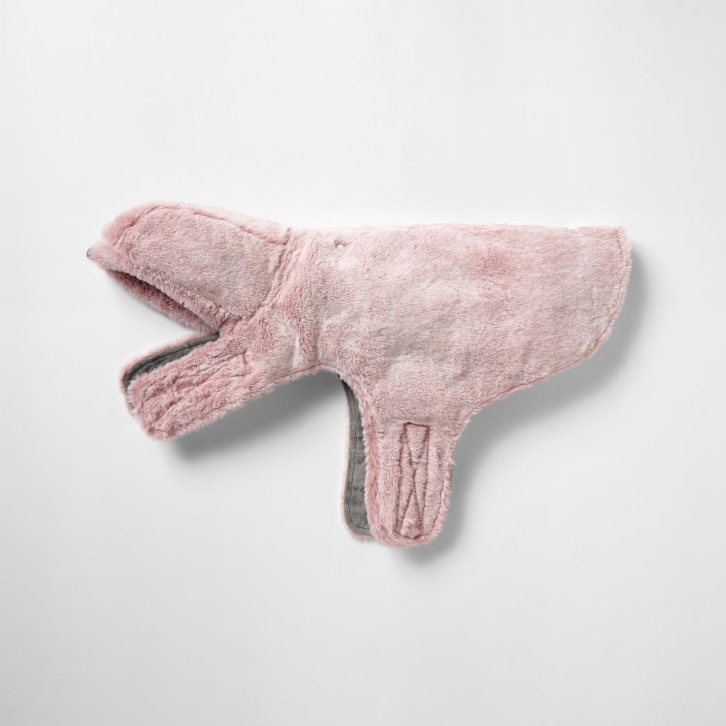 Snooza Wear Pink Faux Fur Dog Coat with Hood