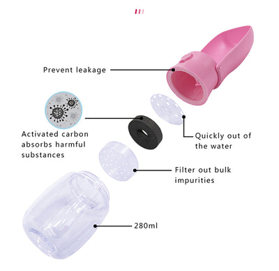 Foldable and Portable Pet Outdoor Travel Water Bottle 550ml