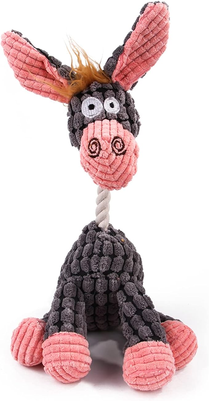 Muddy Paw Friends Little Donkey Squeaky Plush Toy for Dogs