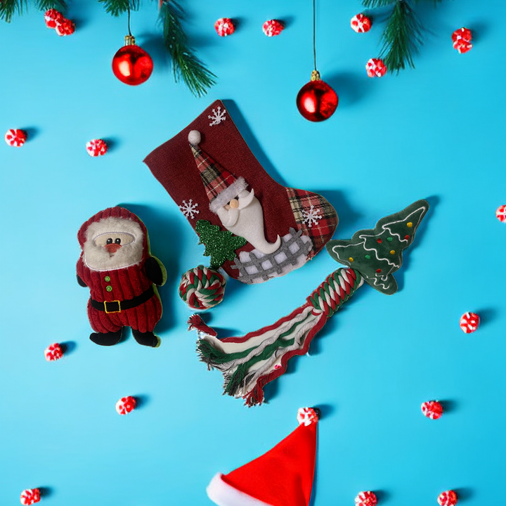 Muddy Paw Friends Christmas Toy Gift Pack -3 Toys with Christmas Stocking