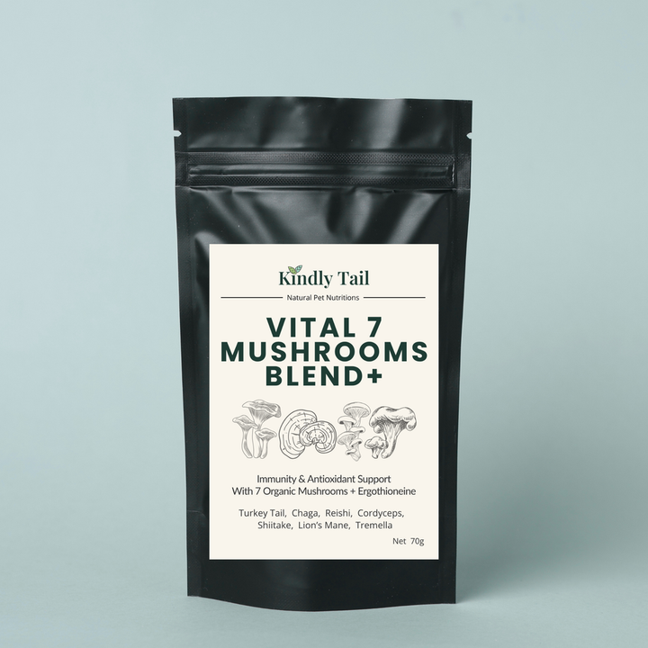 Kindly Tail Vital 7 Organic Mushrooms Blend+ For Dog and Cat 70g
