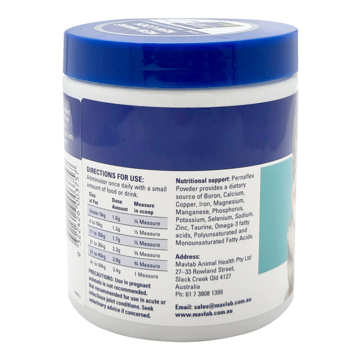Mavlab PernaFlex Joint Health Supplement Powder for Dogs and Cats