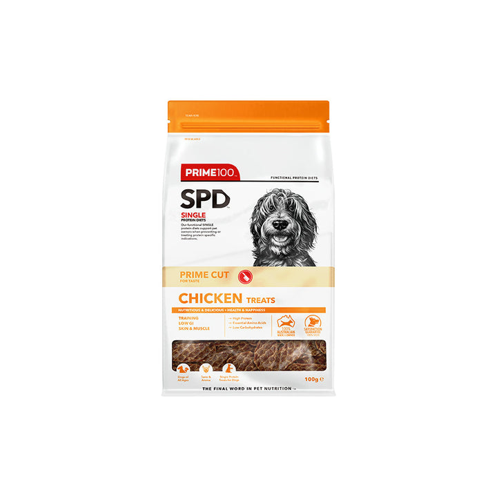 Prime100 SPD Prime Cut Treats For Dogs-Chicken Treats 100g