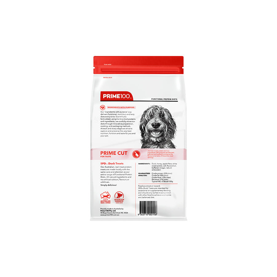 Prime100 SPD Prime Cut Treats For Dogs-Duck Treats 100g