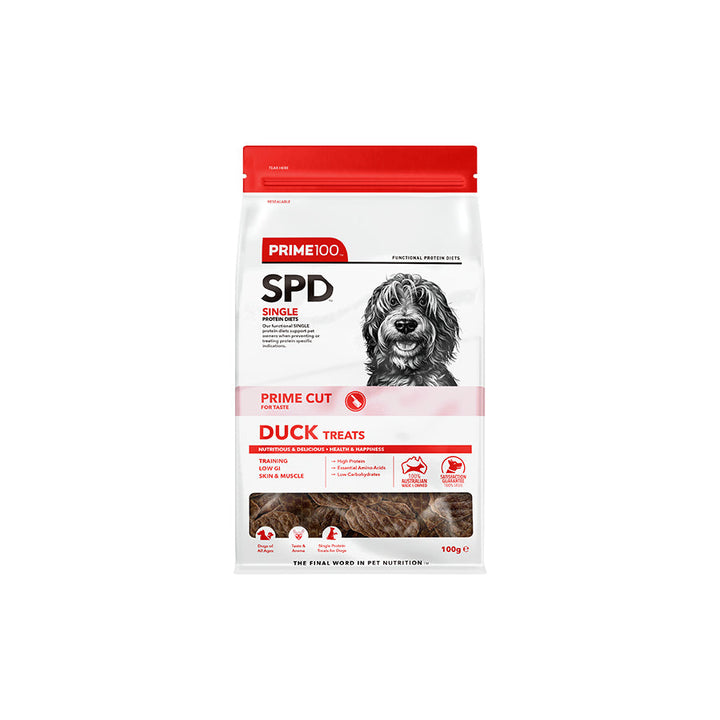 Prime100 SPD Prime Cut Treats For Dogs-Duck Treats 100g