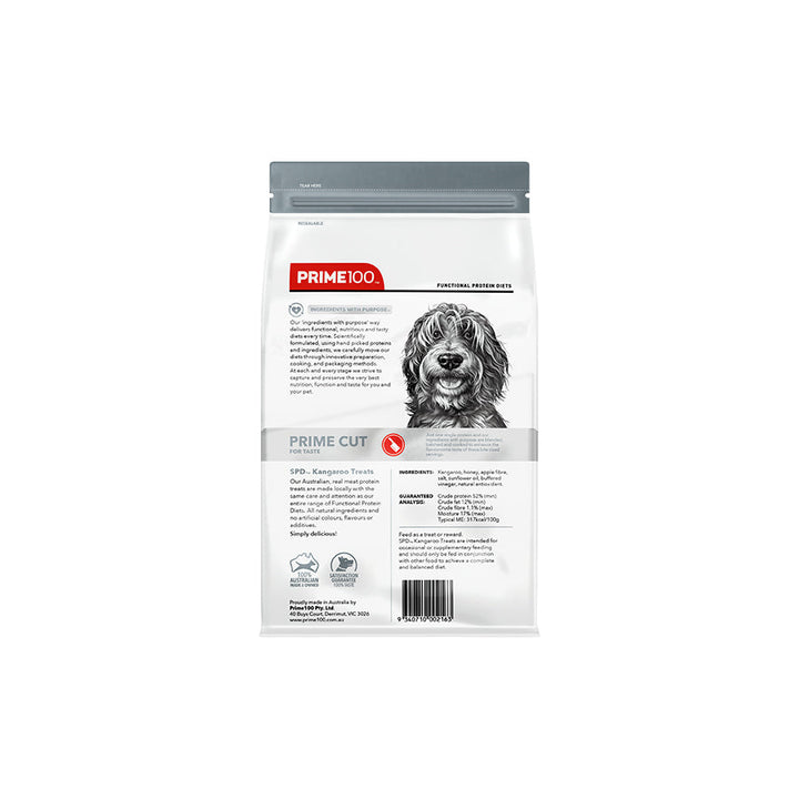 Prime100 SPD Prime Cut Treats For Dogs-Kangaroo Treats 100g
