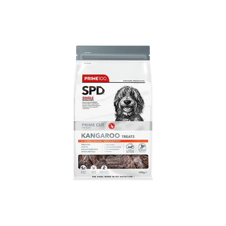 Prime100 SPD Prime Cut Treats For Dogs-Kangaroo Treats 100g