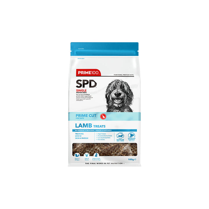 Prime100 SPD Prime Cut Treats For Dogs-Lamb Treats 100g