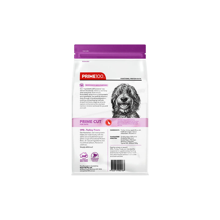 Prime100 SPD Prime Cut Treats For Dogs-Turkey Treats 100g