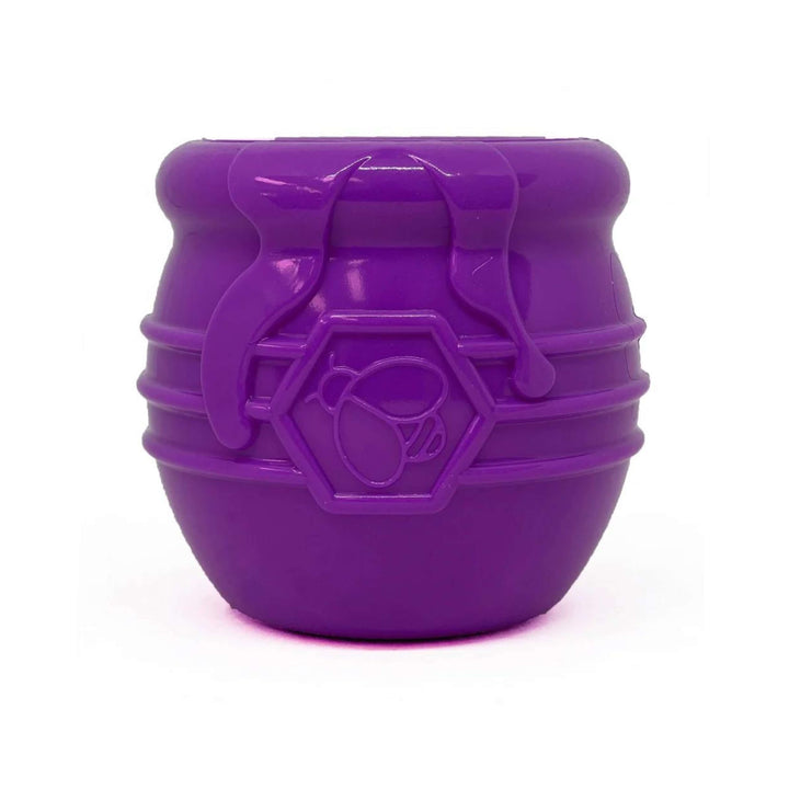 SodaPup Honey Pot Durable PUP-X Treat Dispenser & Enrichment Toy -- Purple