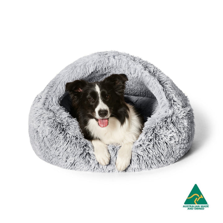 Snooza Calming Hoodie Cuddler For Dog and Cat -- Silver Fox