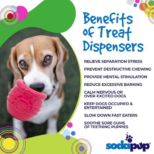SodaPup Honey Pot Durable PUP-X Treat Dispenser & Enrichment Toy -- Purple