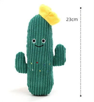 Muddy Paw Friends Cactus Squeaky Plush Toy for Dogs