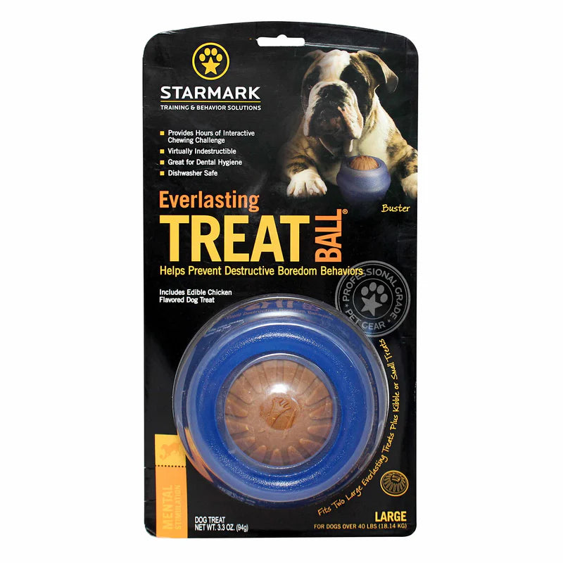 Starmark Everlasting Treat Ball- Dog Chew & Interactive Toy