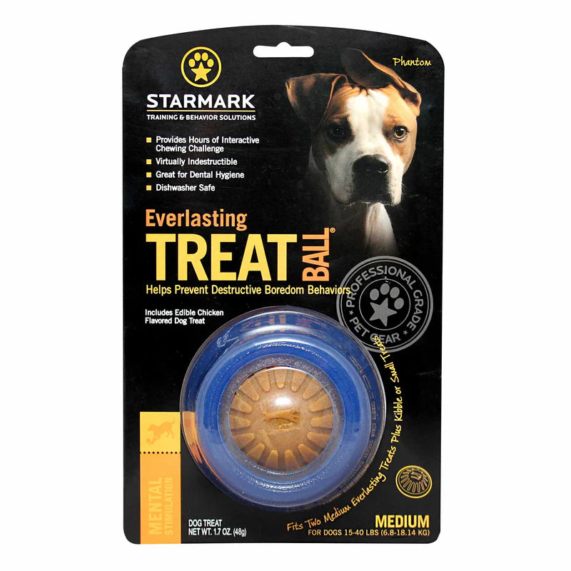 Starmark Everlasting Treat Ball- Dog Chew & Interactive Toy