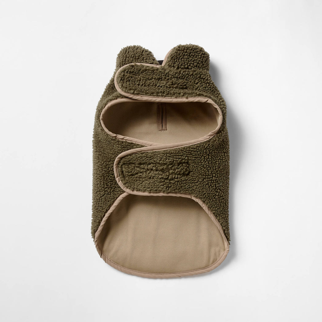Snooza Wear Teddy Dog Coat with Pocket -- Khaki/Fawn