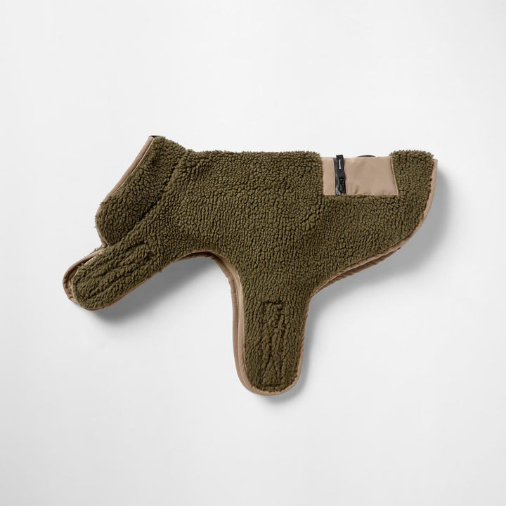 Snooza Wear Teddy Dog Coat with Pocket -- Khaki/Fawn