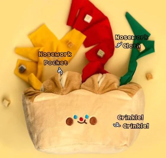 Boredom Buster Pet Toast Bread Interactive Toy for Dogs