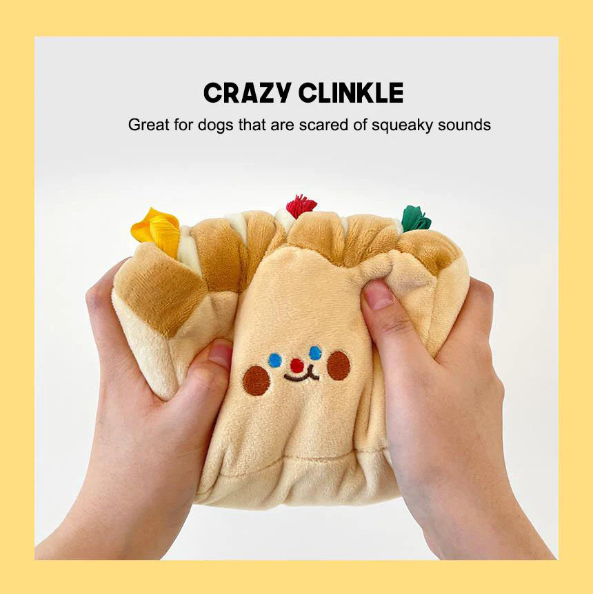 Boredom Buster Pet Toast Bread Interactive Toy for Dogs