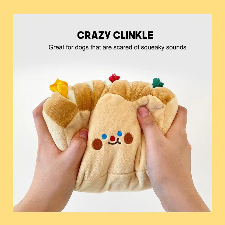 Boredom Buster Pet Toast Bread Interactive Toy for Dogs