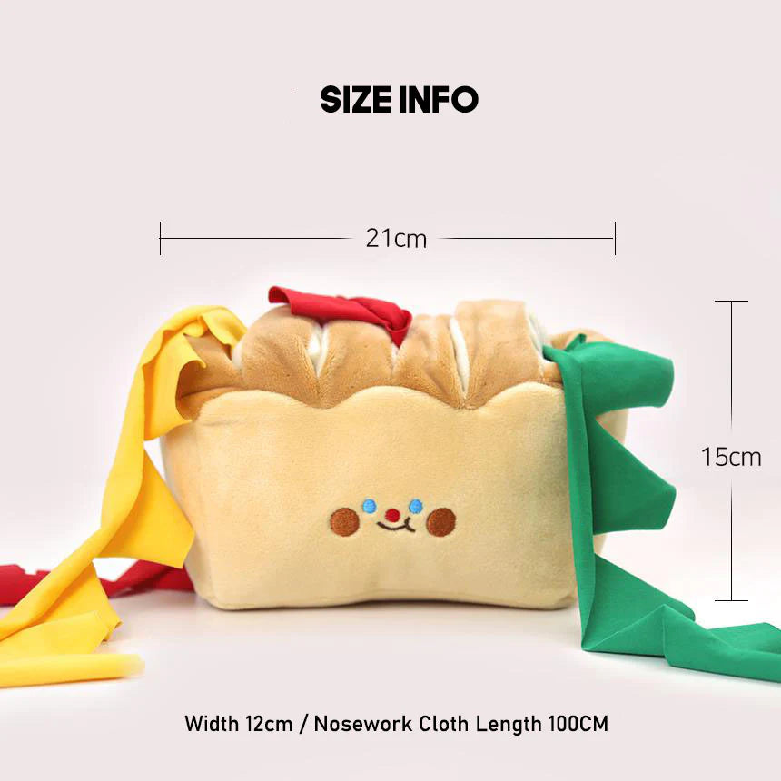 Boredom Buster Pet Toast Bread Interactive Toy for Dogs