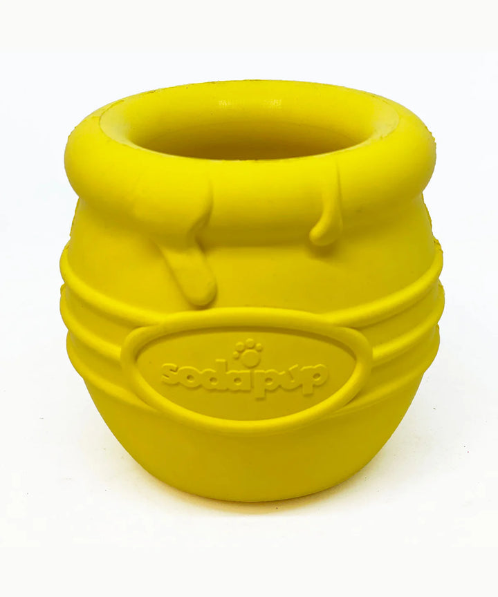 SodaPup Honey Pot Treat Dispenser & Enrichment Toy -- Yellow
