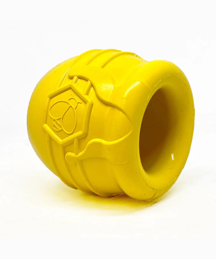 SodaPup Honey Pot Treat Dispenser & Enrichment Toy -- Yellow