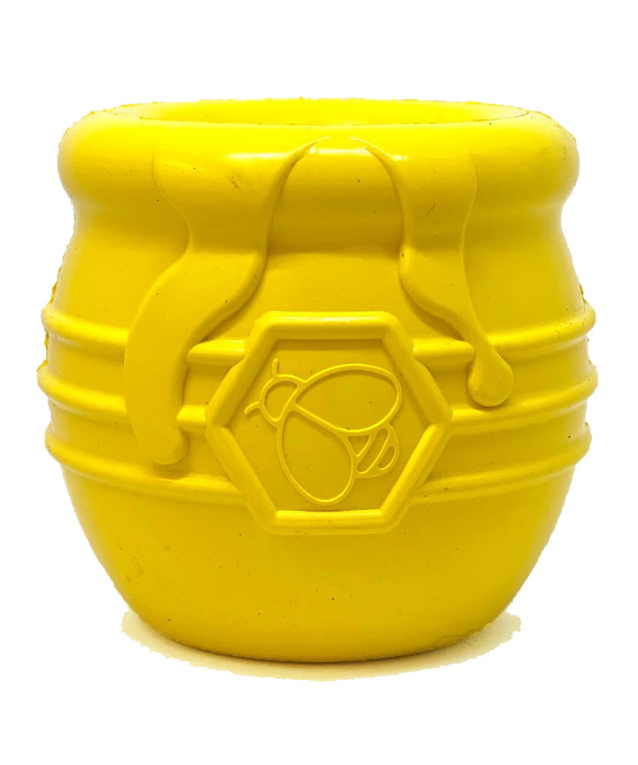 SodaPup Honey Pot Treat Dispenser & Enrichment Toy -- Yellow