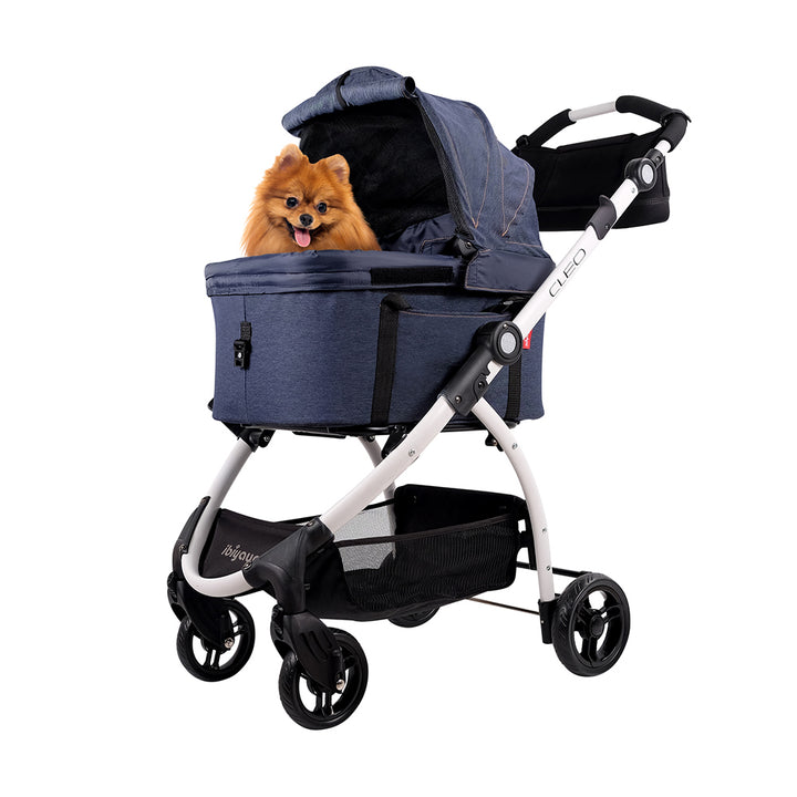 Ibiyaya New CLEO Pet Stroller & Car Seat Travel System in Blue Jeans Up to 20kg
