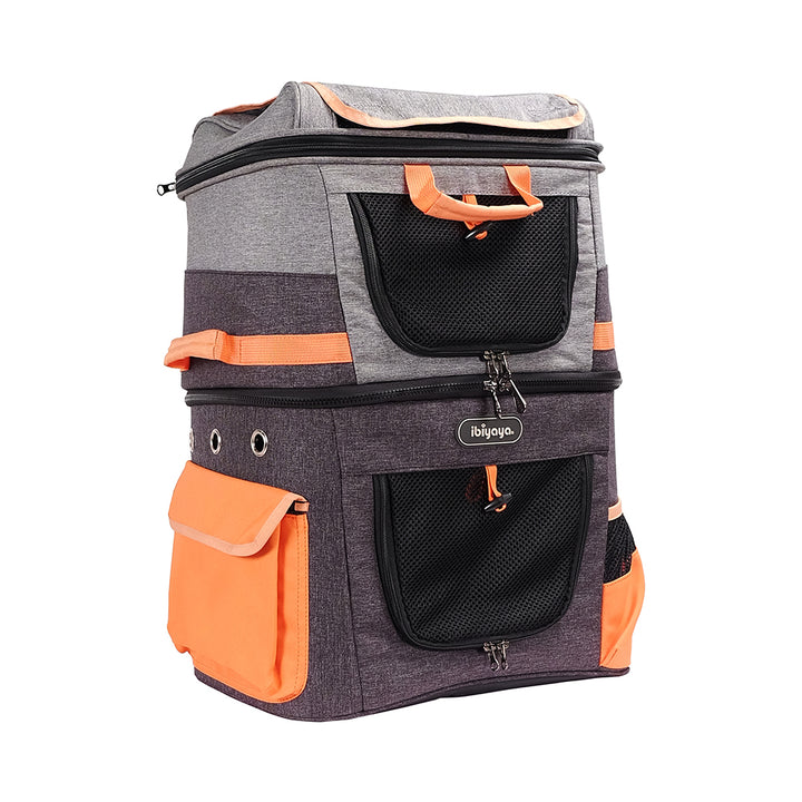 Ibiyaya Two-tier Pet Backpack Up to 12kg