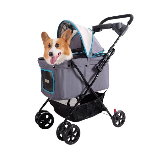 Ibiyaya Easy Strolling Pet Buggy Up to 20kg -- Simple Gray