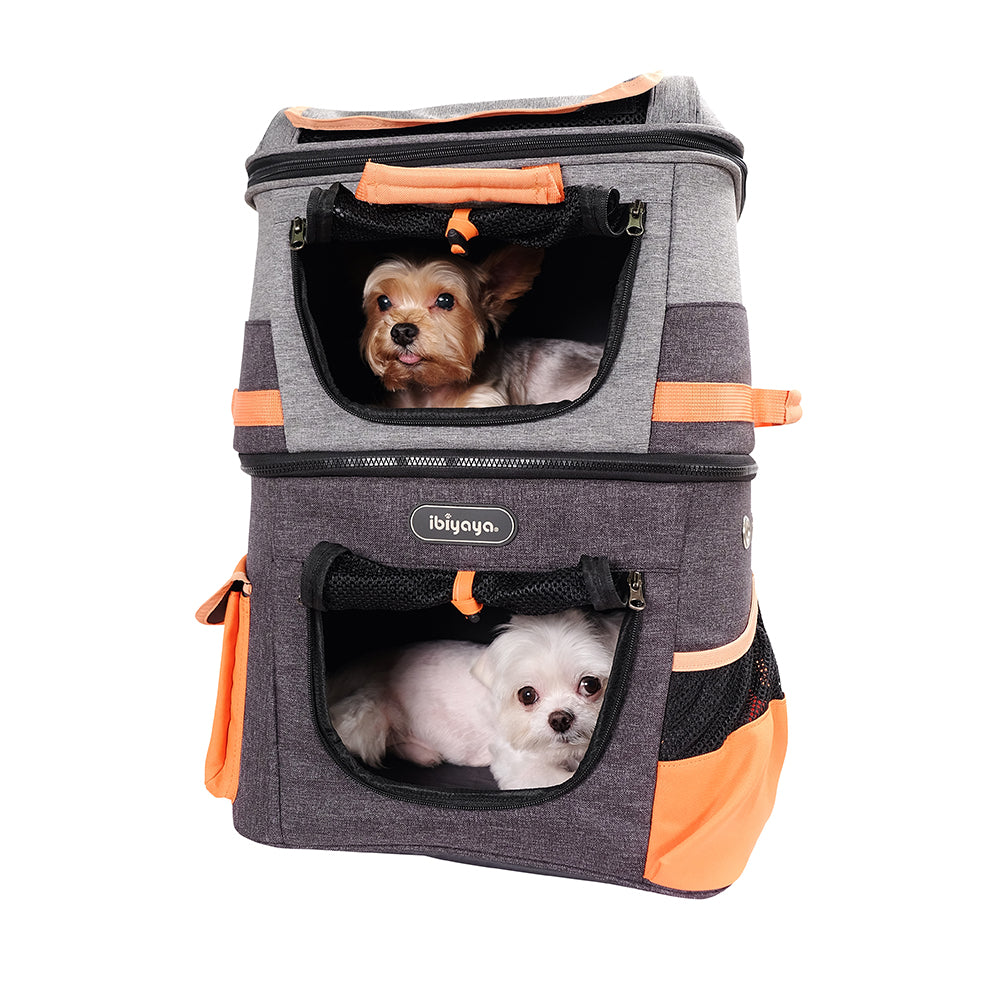Ibiyaya Two-tier Pet Backpack Up to 12kg