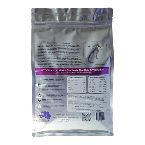LifeWise BIOTIC F.A.S. CALM with fish, lamb, rice, oats & vegetables - Muddy Paw Shop