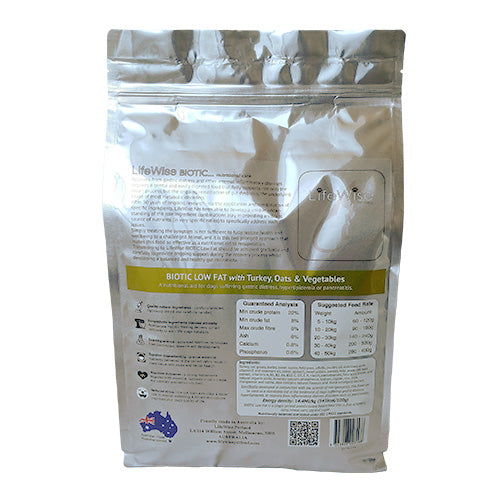 LifeWise BIOTIC LOW FAT with turkey, oats & vegetables - Muddy Paw Shop