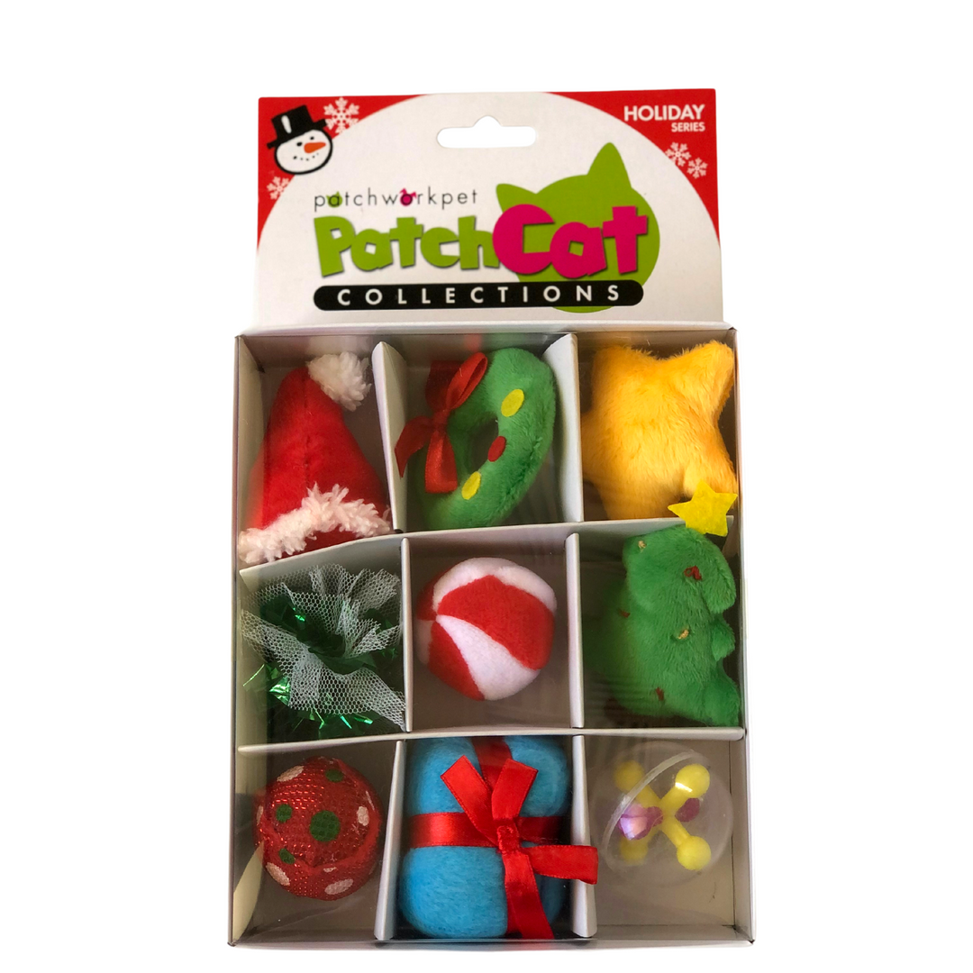 Patchwork Pet Cat Christmas Box Cat Toy 9pk