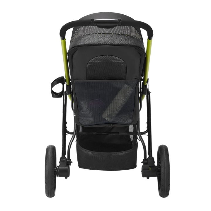 Ibiyaya The Beast 3-Wheel All-Terrain Pet Jogging Stroller Up To 25Kg - Jet Black