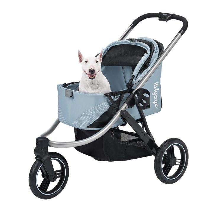 Ibiyaya The Beast 3-Wheel All-Terrain Pet Jogging Stroller Up To 25Kg - Flash Grey