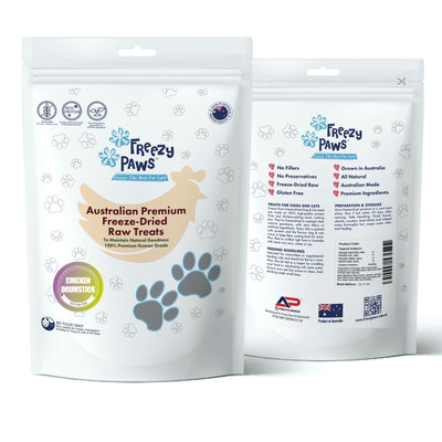 Freezy Paws Freeze Dried Chicken Drumstick Dog And Cat Treats 100g