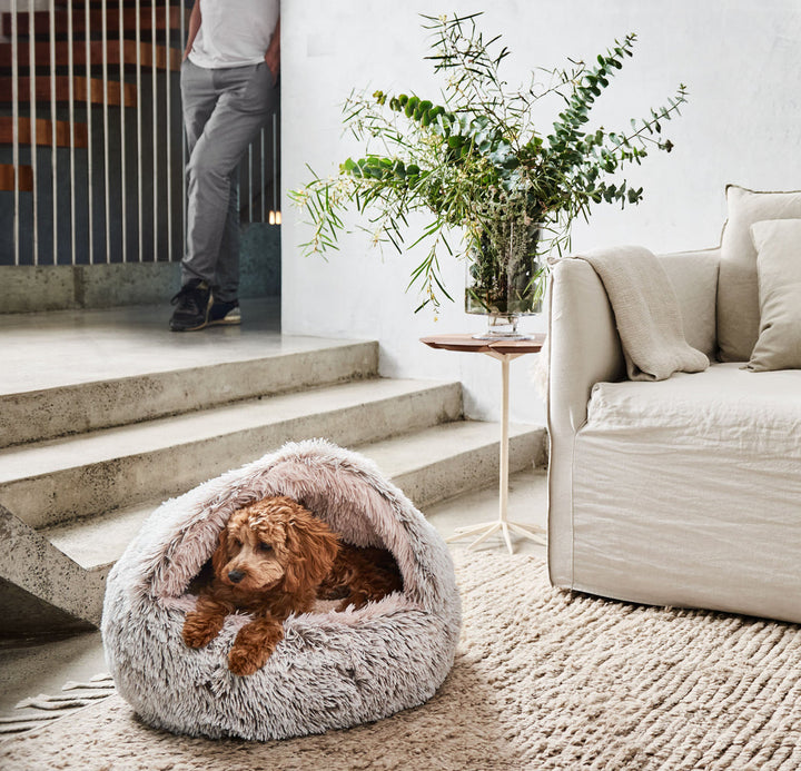 Snooza Calming Hoodie Cuddler For Dog and Cat -- Mink