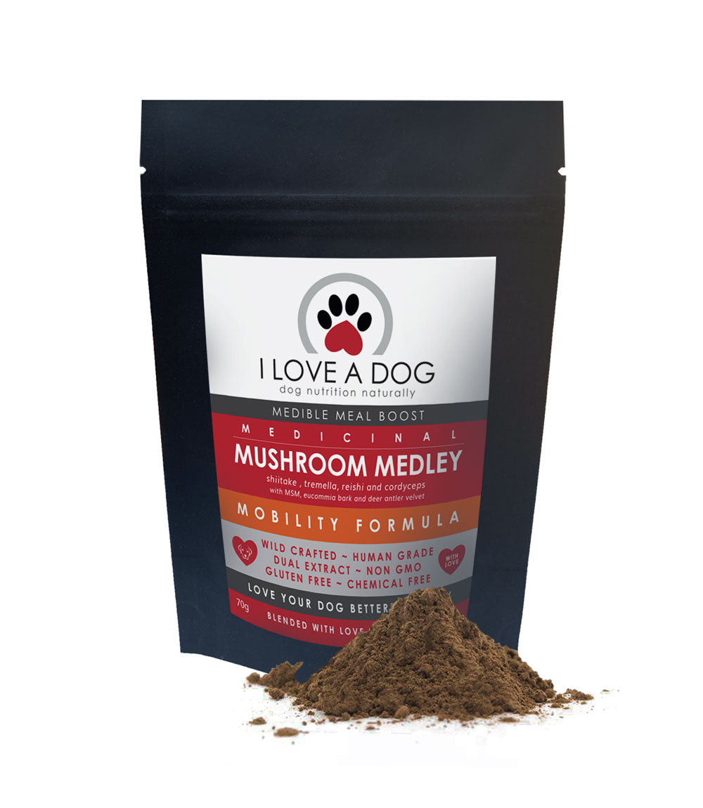 I Love a Dog Organic Mushroom Supplements - Mobility for Dogs 70g