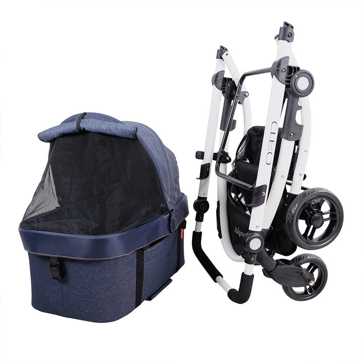 Ibiyaya New CLEO Pet Stroller & Car Seat Travel System in Blue Jeans Up to 20kg