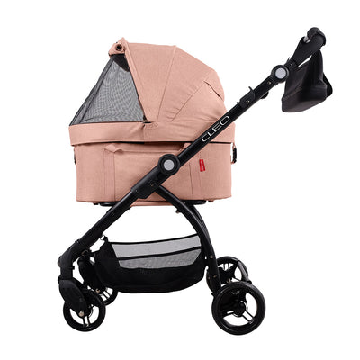 Ibiyaya New CLEO Pet Stroller & Car Seat Travel System in Coral Pink Up to 20kg