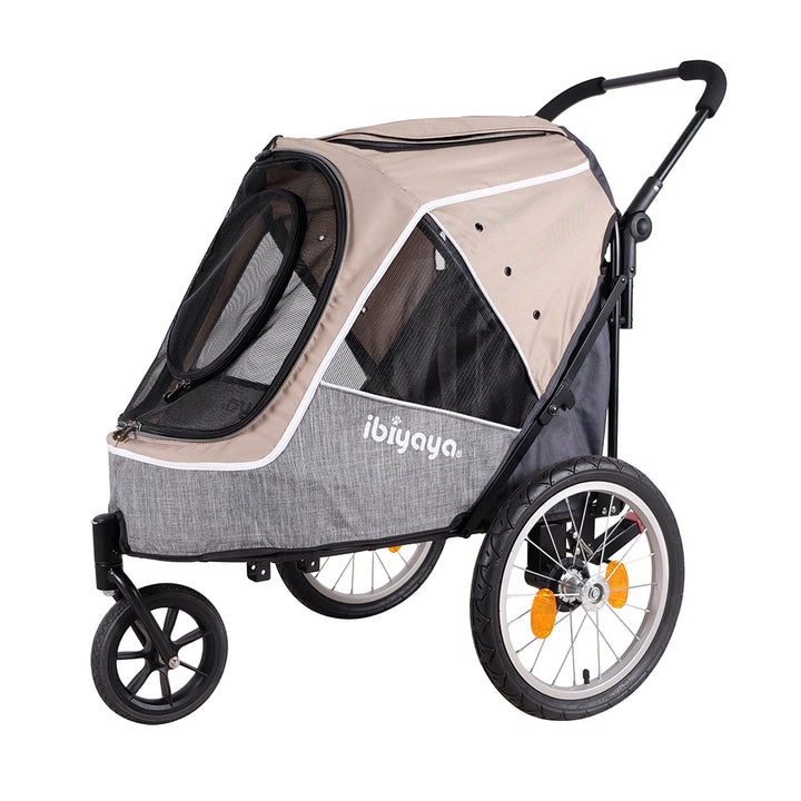 Ibiyaya Happy Pet Trailer/Jogger 2.0 Up to 30Kg-- LATTE