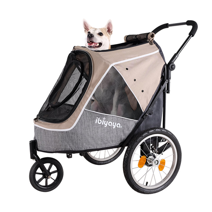 Ibiyaya Happy Pet Trailer/Jogger 2.0 Up to 30Kg-- LATTE