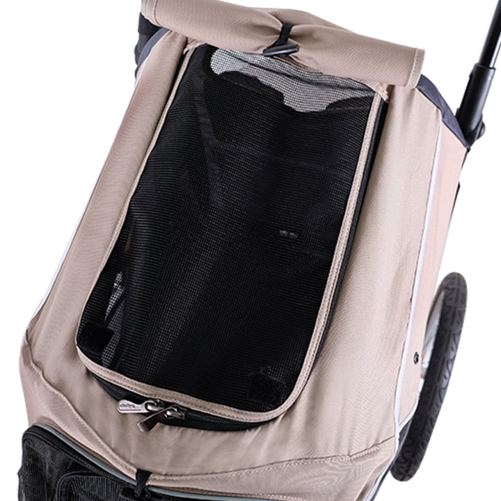 Ibiyaya Happy Pet Trailer/Jogger 2.0 Up to 30Kg-- LATTE