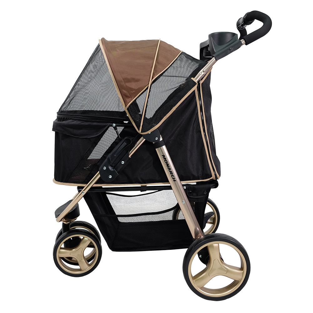 Ibiyaya Monarch Premium Pet Jogger Stroller Up to 28Kg  - Luxury Gold