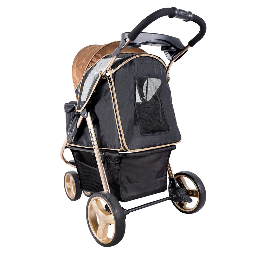 Ibiyaya Monarch Premium Pet Jogger Stroller Up to 28Kg  - Luxury Gold